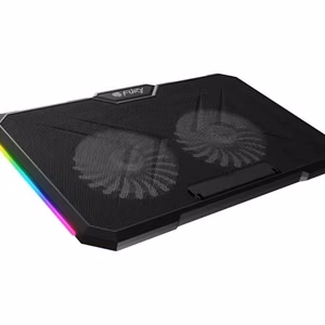 FURY GUNBAI G3 nešiojamo kompiuterio aušinimo pagrindas 14,1–17,3" su 2 ventiliatoriais, RGB apšvietimu, 2× USB