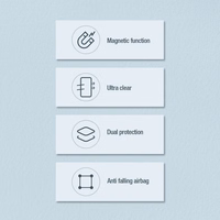 Nillkin Nature Pro šarvuotas dėklas su magnetiniu žiedu Samsung Galaxy S24+ telefonui - baltas