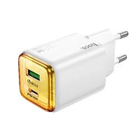 Įkroviklis telefonui Hoco USB A + USB C QC3.0 PD 3A 20W N52 baltas