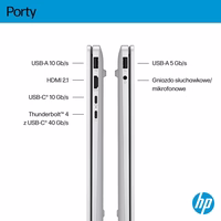 HP OmniBook 7 AI 14-fr0220nw Ultra 5 225U 14"2K OLED 300nits LBL 16GB LPDDR5-7467 SSD512 Intel Graphics Cam 5 Mpx IR 68Wh Win11 Glacial sidabrinis 2Y