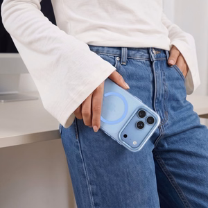 Tech-Protect MagZero MagSafe dėklas, skirtas iPhone 17 Pro Max / 18 Pro Max, matinis šviesiai mėlynas
