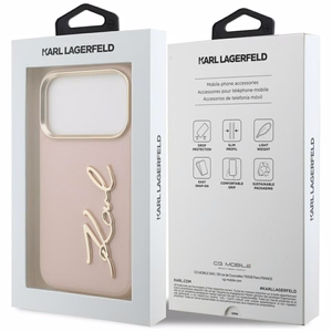 Karl Lagerfeld Karl Script Logo чехол iPhone 17 Pro - розовый