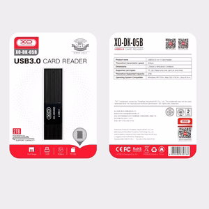 Kortelių skaitytuvas XO (DK05B) (microSD, USB 3.0) juodas