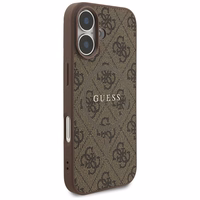 GUESS dėklas telefonui IPHONE 17, suderinamas su MagSafe GUHMP17SG4GFRW (PU 4G Ring Classic Logo) rudas