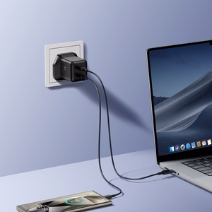 Joyroom JR-TCG17 45W 2 x USB-C sieninis įkroviklis (JK kištukas) - juodas