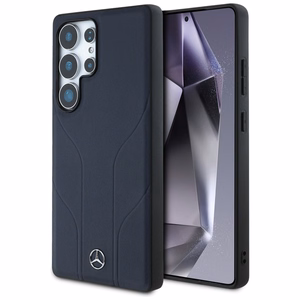 Mercedes Odinis Įspaustos linijos Magnetinis dėklas Samsung Galaxy S25 Ultra - mėlynas