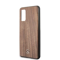 Mercedes Wood Line Walnut dėklas telefonui Samsung Galaxy S20 – rudos spalvos