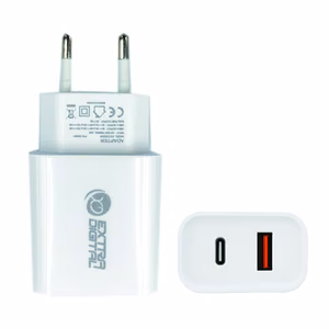 Зарядное устройство EXTRA DIGITAL USB 3.0 + Type-C: 220V, 20W, QC3.0 + PD