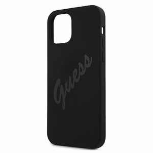 Guess GUHCP12SLSVSBK iPhone 12 mini 5.4" juodas/juodas kietas dėklas Script Vintage