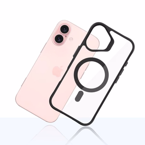 3mk Satin Armor MagCase su MagSafe for iPhone 16 - Clear with Black Frame