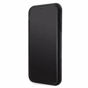 Karl Lagerfeld KLHCN61G2CPK iPhone 11 / Xr 6.1" juodas kietas dėklas Blizgučiai Choupette Emblema