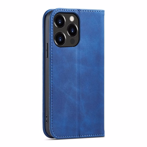 Magnetinis Fancy dėklas telefonui iPhone 13 Pro su kišene, kortelių laikiklis, stovas, mėlynas