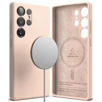 Ringke silikoninis magnetinis dėklas telefonui Samsung Galaxy S25 Ultra - rožinis