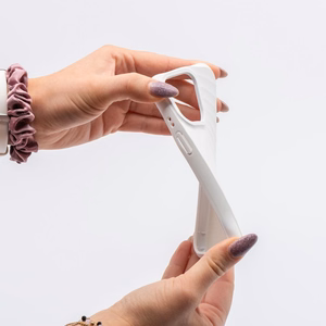 Silicone Zephyr Mag Cover suderinamas su MagSafe dėklas telefonui IPHONE 16 baltas