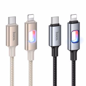 LED Laidas USB C to Lightning Hoco PD 27W 1,2 m U144 juodas