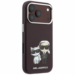 KARL LAGERFELD dėklas, skirtas IPHONE 18 Pro /17 Pro suderinamas su „MagSafe“ (Bodies Sketch) (spalva: bordo)
