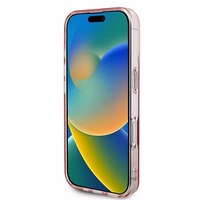 Guess IML Rhinestones Magnetinis dėklas telefonui iPhone 16 Plus - rožinis