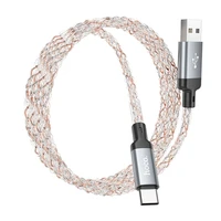Kabelis USB A į USB C Hoco 3A 1 m U112 pilkas