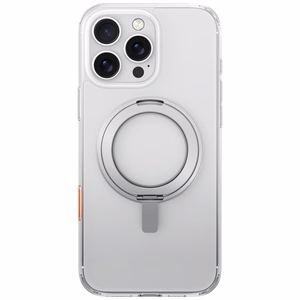 Uniq Swivix 360 sukamas stovas dėklas telefonui iPhone 16 Pro - skaidrus