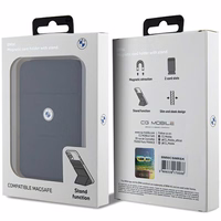 BMW Wallet kortelių lizdo stovo dėklas BMWCSMRSK - juodas MagSafe Signature kolekcija