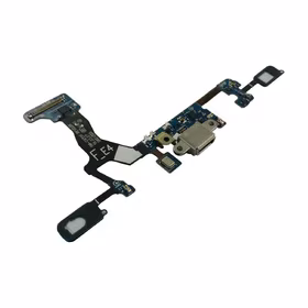 Lanksčioji jungtis Samsung G935F S7 Edge su įkrovimo kontaktu, mikrofonu ir funkciniais mygtukais ORG