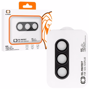 Grūdintas stiklas Tel Protect 95% AR+AF Full Metal Camera Protector ant kameros skirtas Samsung Galaxy S26/S26 Plus juodas (kameros sala)