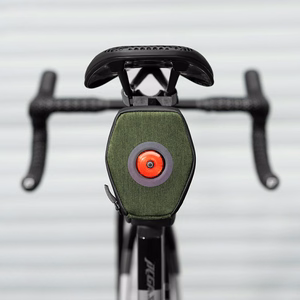 Rockbros C52-2 lightweight saddle bag with 250 mAh lighting - green