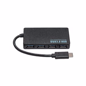 USB-C Хаб Akyga AK-AD-52 (4xUSB) чёрный
