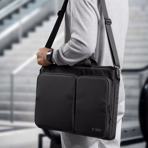 Tech-Protect Defender krepšys 17" nešiojamam kompiuteriui - juodas