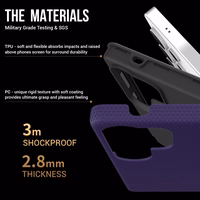 Dėklas Perfectionists Triangle Case Samsung S928 S24 Ultra violetinis