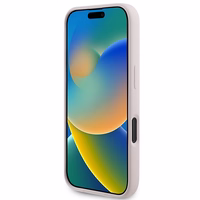 Karl Lagerfeld silikoninis dėklas telefonui Karl&Choupette Heads Ring Magnetinis iPhone 16 - rožinis