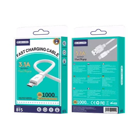 JELLICO laidas B15 Micro 3.1A 1M Baltas