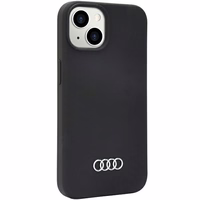 Audi silikoninis dėklas telefonui iPhone 14 6.1" juodas/juodas kietas dėklas AU-LSRIP14-Q3/D1-BK
