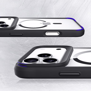 3mk Satino šarvų Magnetinis dėklas telefonui iPhone 17 Pro Max - skaidrus juodas