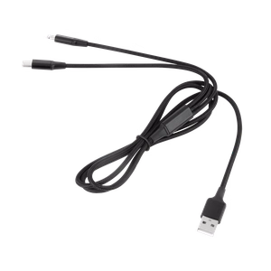 „2 viename“ USB-A–USB-C/Lightning laidas, 1 m