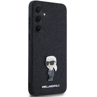 Karl Lagerfeld Fiksuotas Blizgus Ikonik Logotipas Metal Pin dėklas Samsung Galaxy A55 - juodas