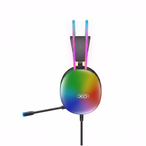 XO laidinės ausinės GE11 jack 3,5mm - USB-A juodos RGB mikrofonas