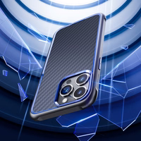 Rock Kevlar serijos Aramido pluošto dėklas Iphone 15 Pro Max juodas