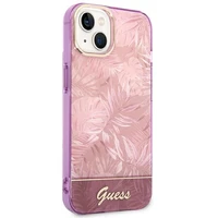 Guess GUHCP14MHGJGHP iPhone 14 Plus 6.7 "rožinis/rožinis kietas dėklas Jungle Collection