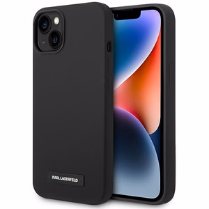 Karl Lagerfeld KLHMP14MSLMP1K iPhone 14 Plus 6.7 "kietas dėklas juodas / juodas Silikoninė Plokštelė Magsafe