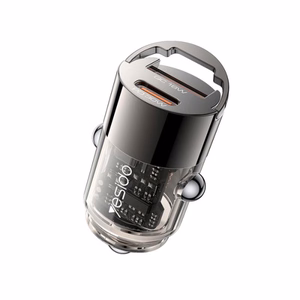 Yesido Y68 Automobilinis Įkroviklis PD 30W USB-A+C Juodas