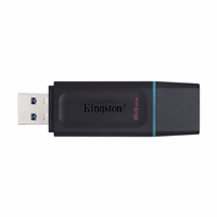 Kingston Technology DataTraveler Exodia USB atmintukas 64 GB USB A tipo 3.2 Gen 1 (3.1 Gen 1) Juoda, Turkis