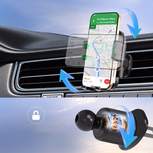 Juodas „3-in-1“ automobilinis laikiklis Wozinsky WUS-CF29 prietaisų skydeliui, priekiniam stiklui ir ventiliacijos angai