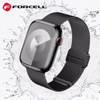 FORCELL F-DESIGN FA14 magnetinis nerūdijančio plieno dirželis APPLE laikrodžiui 42 / 44 / 45 / 49 mm juodas