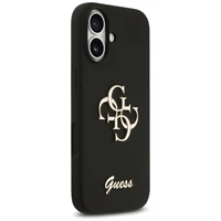 Guess Silicone Big 4G Script dėklas telefonui iPhone 17 juodas