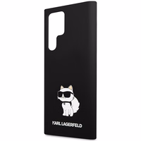 Karl Lagerfeld Silikoninis Choupette dėklas telefonui Samsung Galaxy S24 Ultra - juodas