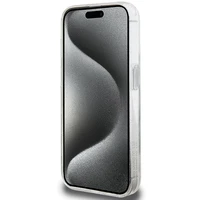 Karl Lagerfeld KLHMP15SHMRSKHH iPhone 15 6.1" baltas/baltas kietas dėklas su žiediniu stovu Karl Head Magnetinis
