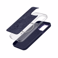 Crong Color Cover LUX Magnetic - iPhone 15 Pro Max MagSafe dėklas (Navy mėlynas)