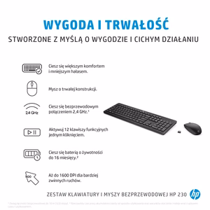 HP 230 Wireless Mouse and Keyboard Combo