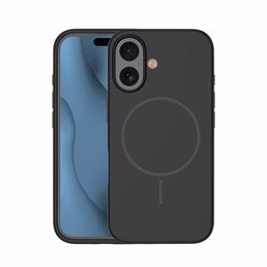 Silikoninis Thin Mag dėklas for iPhone 16 6,1" juodas